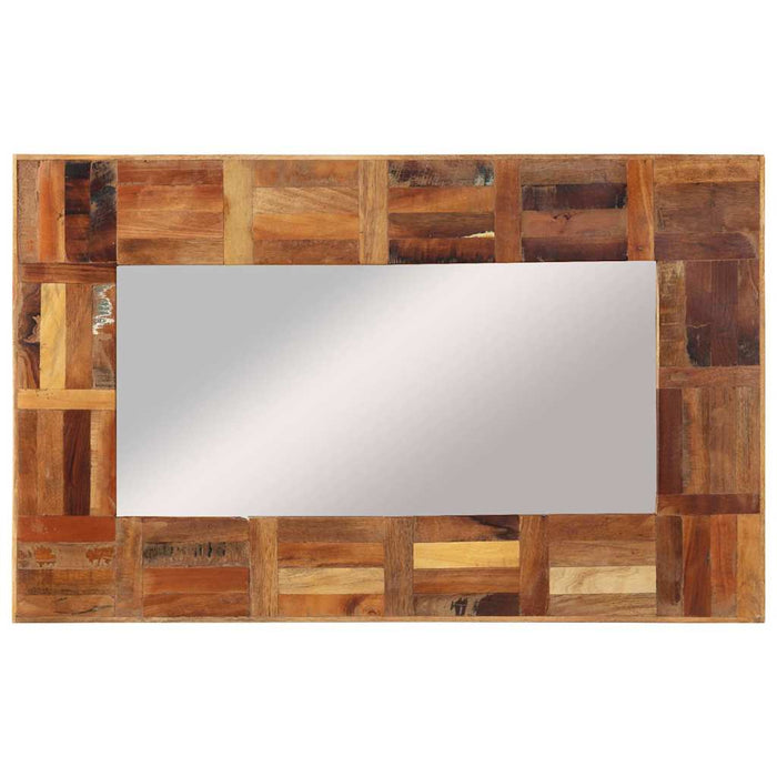 Oglindă de perete, 50 x 80 cm, lemn masiv reciclat WALTI