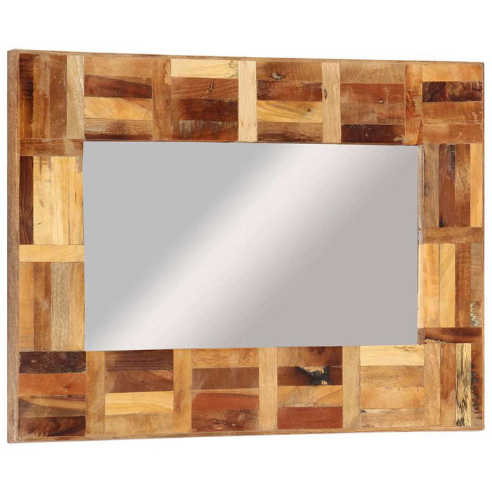 Oglindă de perete, 50 x 80 cm, lemn masiv reciclat WALTI
