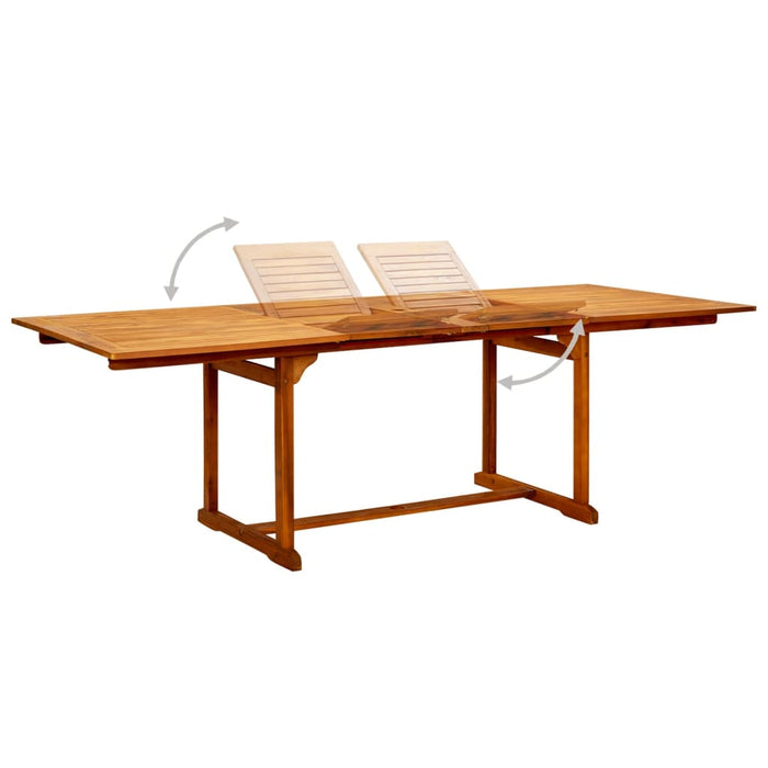 Masă de grădină, (160-240)x100x75 cm, lemn masiv de acacia - WALTI WALTI
