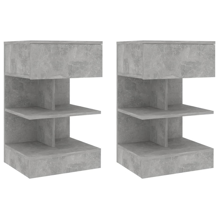 Noptiere, 2 buc., gri beton, 40x35x65 cm - WALTI WALTI