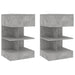 Noptiere, 2 buc., gri beton, 40x35x65 cm - WALTI WALTI