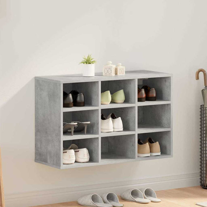 Dulap pentru pantofi Gri beton 77,5 x 30 x 51 cm Lemn compozit - WALTI WALTI