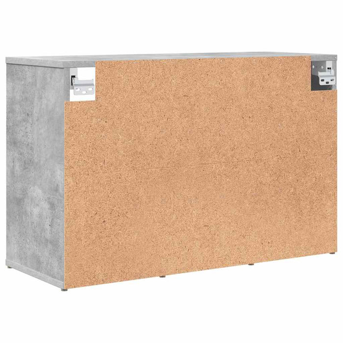 Dulap pentru pantofi Gri beton 77,5 x 30 x 51 cm Lemn compozit - WALTI WALTI