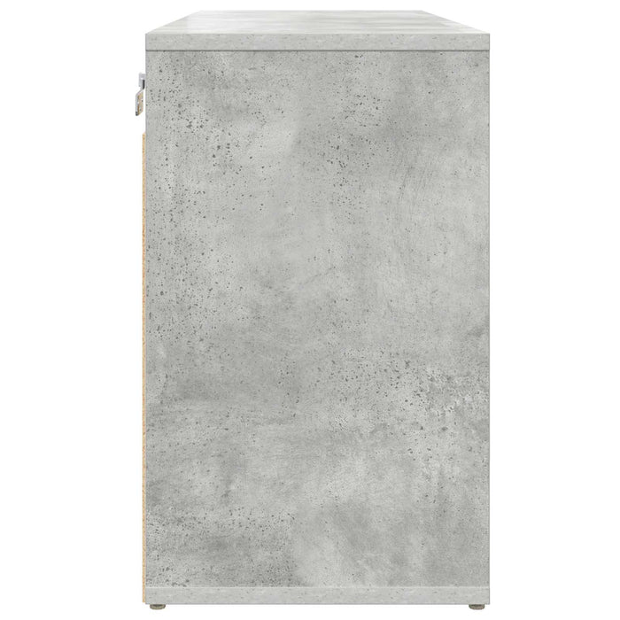 Dulap pentru pantofi Gri beton 77,5 x 30 x 51 cm Lemn compozit - WALTI WALTI