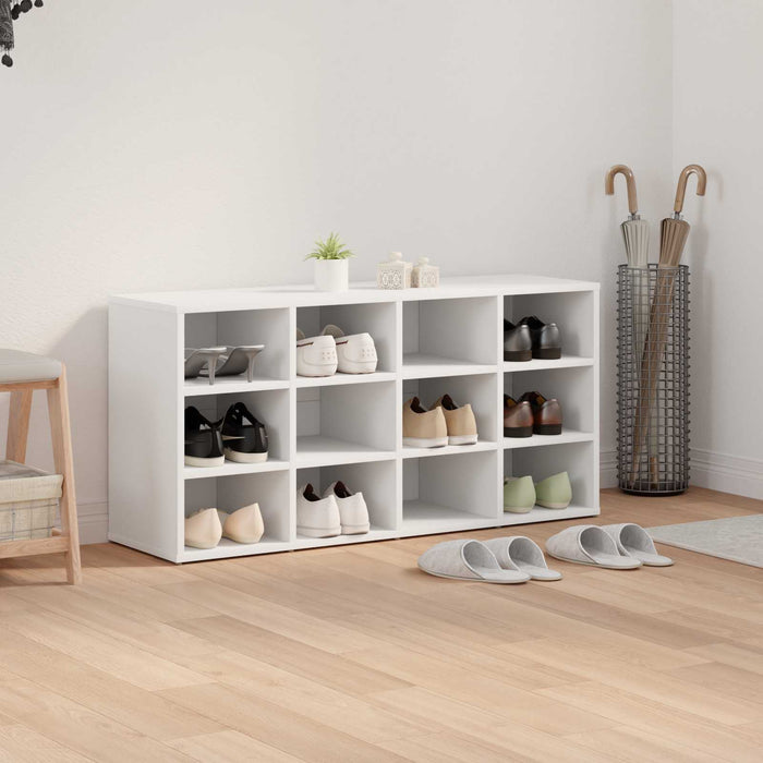 Dulap pentru pantofi cu raft Alb 103 x 30 x 51 cm Lemn compozit - WALTI WALTI
