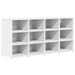 Dulap pentru pantofi cu raft Alb 103 x 30 x 51 cm Lemn compozit - WALTI WALTI