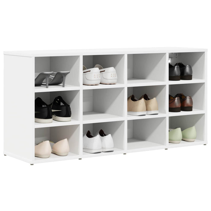 Dulap pentru pantofi cu raft Alb 103 x 30 x 51 cm Lemn compozit - WALTI WALTI
