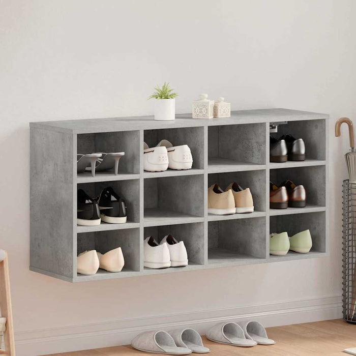 Dulap pentru pantofi Gri beton 103 x 30 x 51 cm Lemn compozit - WALTI WALTI