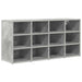 Dulap pentru pantofi Gri beton 103 x 30 x 51 cm Lemn compozit - WALTI WALTI