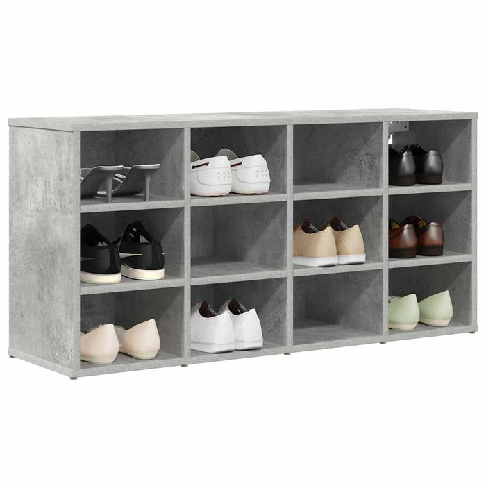 Dulap pentru pantofi Gri beton 103 x 30 x 51 cm Lemn compozit - WALTI WALTI