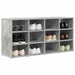 Dulap pentru pantofi Gri beton 103 x 30 x 51 cm Lemn compozit - WALTI WALTI