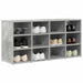 Dulap pentru pantofi Gri beton 103 x 30 x 51 cm Lemn compozit - WALTI WALTI