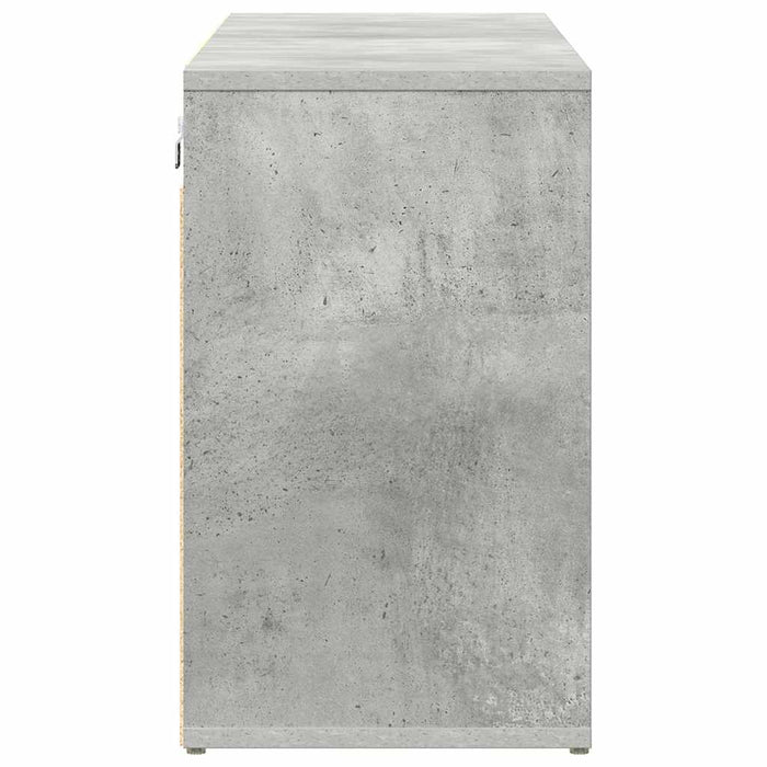 Dulap pentru pantofi Gri beton 103 x 30 x 51 cm Lemn compozit - WALTI WALTI