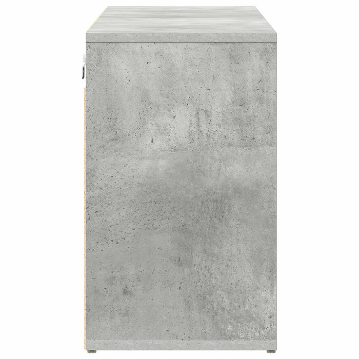 Dulap pentru pantofi Gri beton 103 x 30 x 51 cm Lemn compozit - WALTI WALTI