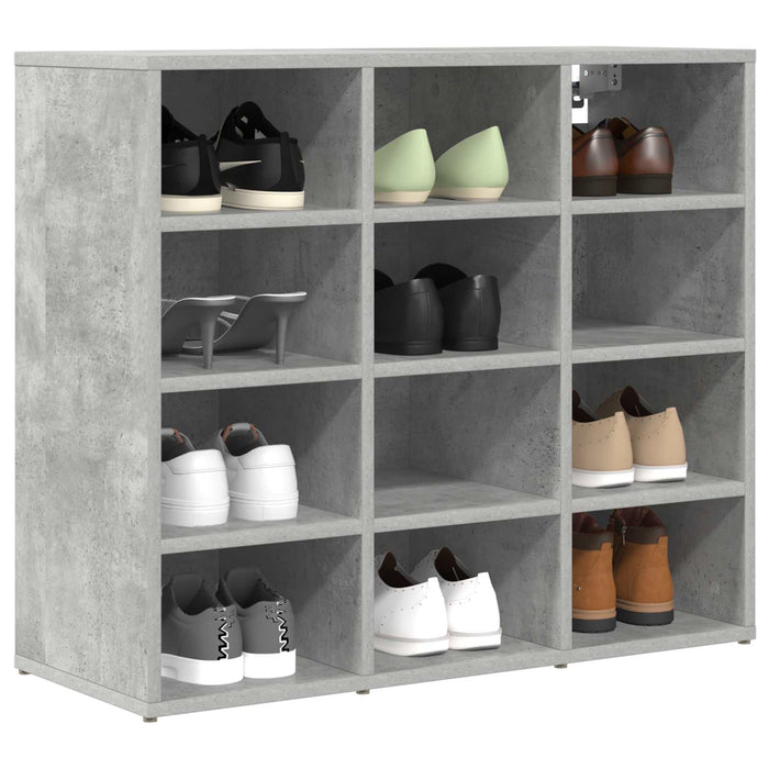 Dulap pentru pantofi Gri beton 77,5 x 30 x 67 cm Lemn compozit - WALTI WALTI
