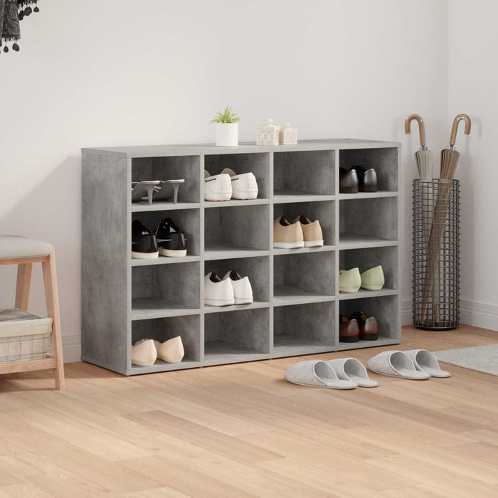 Dulap pentru pantofi Gri beton 103 x 30 x 67 cm Lemn compozit - WALTI WALTI