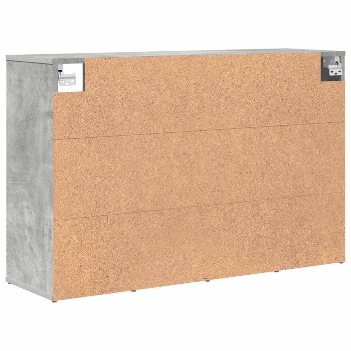 Dulap pentru pantofi Gri beton 103 x 30 x 67 cm Lemn compozit - WALTI WALTI