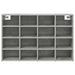 Dulap pentru pantofi Gri beton 103 x 30 x 67 cm Lemn compozit - WALTI WALTI