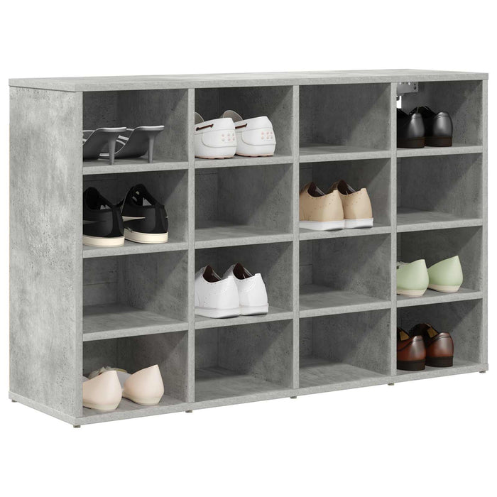 Dulap pentru pantofi Gri beton 103 x 30 x 67 cm Lemn compozit - WALTI WALTI