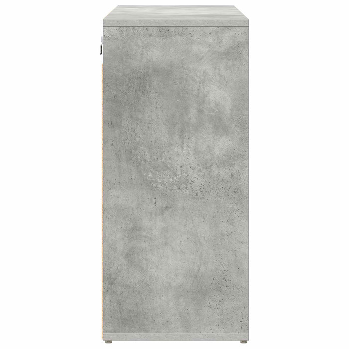 Dulap pentru pantofi Gri beton 103 x 30 x 67 cm Lemn compozit - WALTI WALTI