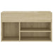 Bancă pentru pantofi stejar fumuriu 80x30x45 cm lemn prelucrat - WALTI WALTI