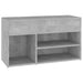 Banchetă pantofar, gri beton, 80x30x45 cm, PAL - WALTI WALTI