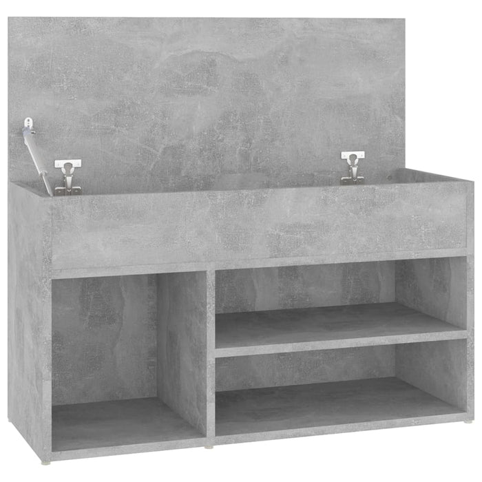 Banchetă pantofar, gri beton, 80x30x45 cm, PAL - WALTI WALTI
