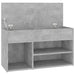Banchetă pantofar, gri beton, 80x30x45 cm, PAL - WALTI WALTI