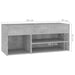 Banchetă pantofar, gri beton, 80x30x45 cm, PAL - WALTI WALTI