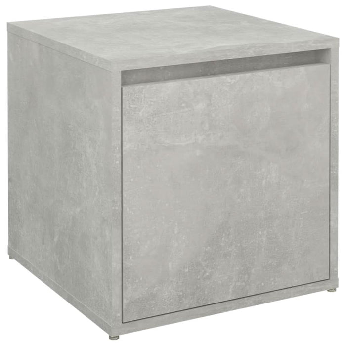 Cutie cu sertar, gri beton, 40,5x40x40 cm, lemn compozit - WALTI WALTI