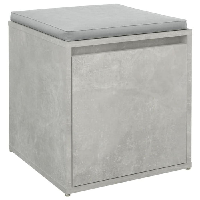 Cutie cu sertar, gri beton, 40,5x40x40 cm, lemn compozit - WALTI WALTI
