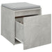 Cutie cu sertar, gri beton, 40,5x40x40 cm, lemn compozit - WALTI WALTI