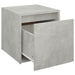 Cutie cu sertar, gri beton, 40,5x40x40 cm, lemn compozit - WALTI WALTI