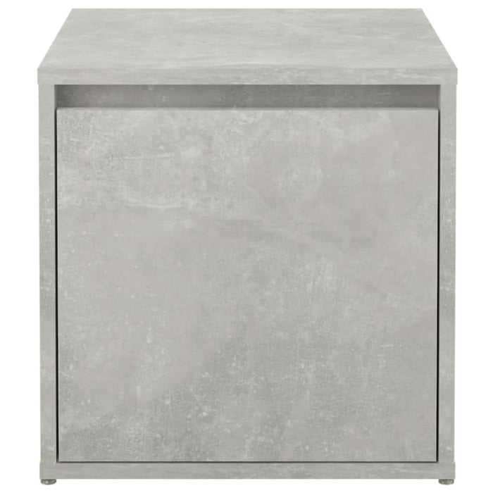 Cutie cu sertar, gri beton, 40,5x40x40 cm, lemn compozit - WALTI WALTI