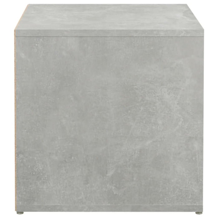 Cutie cu sertar, gri beton, 40,5x40x40 cm, lemn compozit - WALTI WALTI