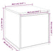 Cutie cu sertar, gri beton, 40,5x40x40 cm, lemn compozit - WALTI WALTI