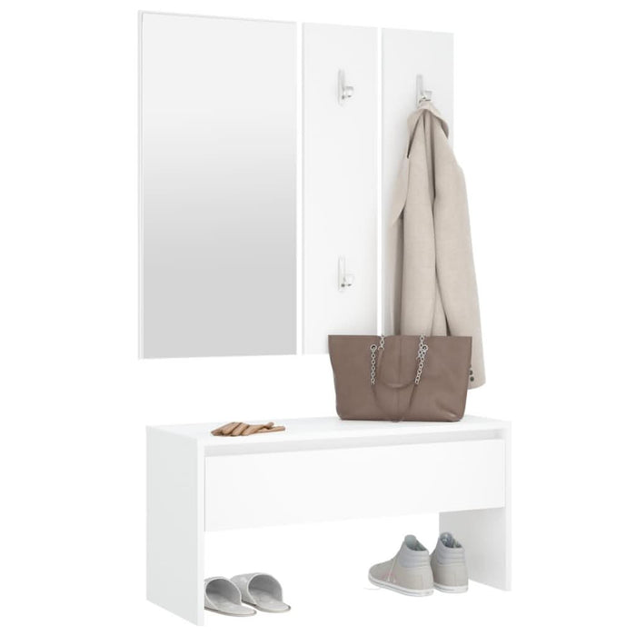 Set de mobilier pentru hol, alb, lemn prelucrat - WALTI WALTI