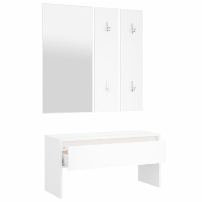 Set de mobilier pentru hol, alb, lemn prelucrat - WALTI WALTI