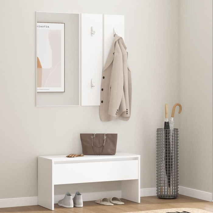 Set de mobilier pentru hol, alb, lemn prelucrat - WALTI WALTI