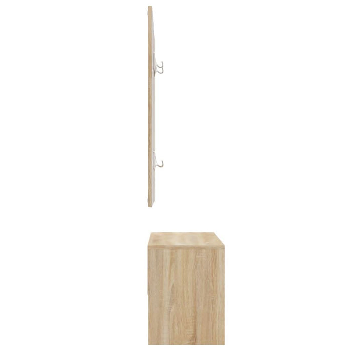 Set de mobilier pentru hol, stejar sonoma, lemn prelucrat - WALTI WALTI