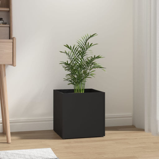Jardinieră cutie, negru, 40x40x40 cm, lemn prelucrat - WALTI WALTI