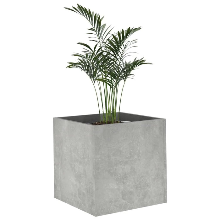 Jardinieră cutie, gri beton, 40x40x40 cm, lemn compozit - WALTI WALTI