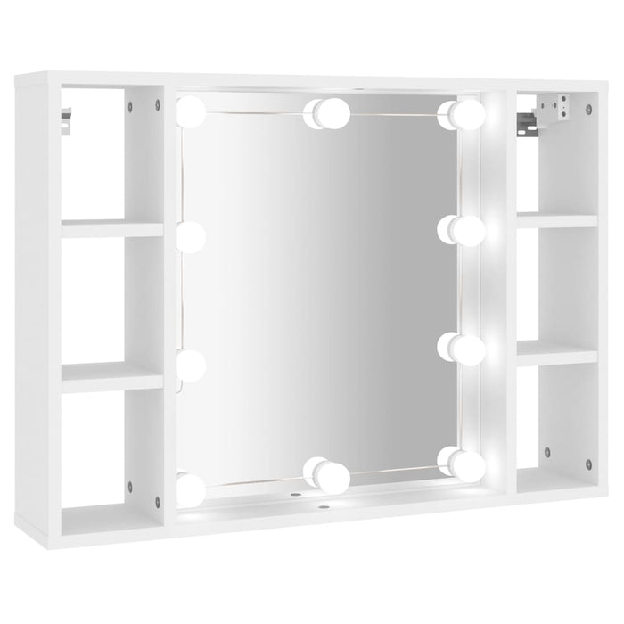 Dulap cu oglindă și LED, alb, 76x15x55 cm - WALTI WALTI