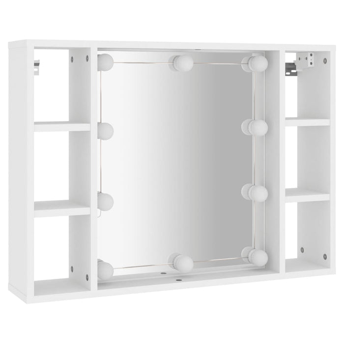 Dulap cu oglindă și LED, alb, 76x15x55 cm - WALTI WALTI