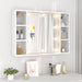 Dulap cu oglindă și LED, alb, 76x15x55 cm - WALTI WALTI