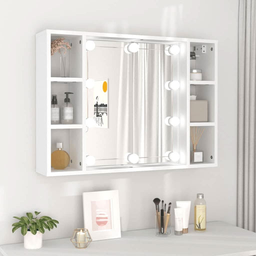 Dulap cu oglindă și LED, alb, 76x15x55 cm - WALTI WALTI