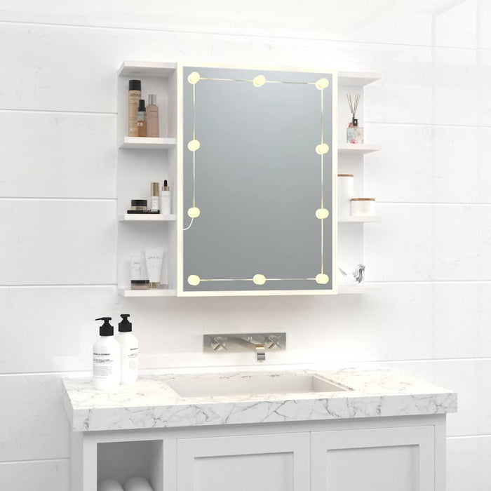 Dulap cu oglindă și LED, alb, 70x16,5x60 cm - WALTI WALTI
