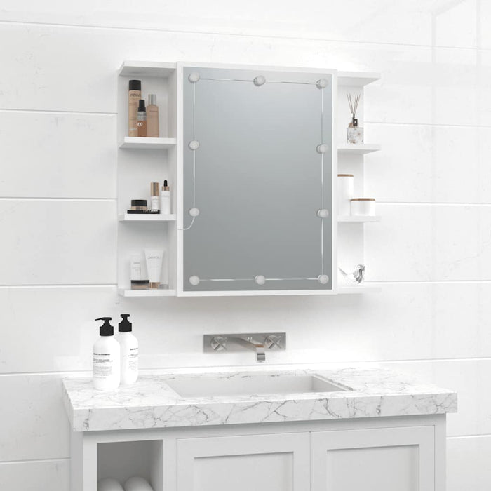 Dulap cu oglindă și LED, alb, 70x16,5x60 cm - WALTI WALTI