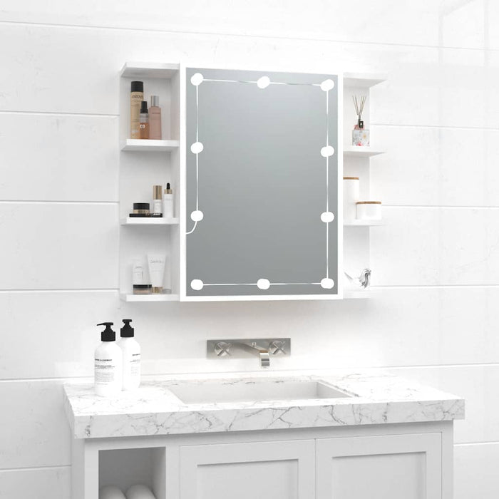 Dulap cu oglindă și LED, alb, 70x16,5x60 cm - WALTI WALTI