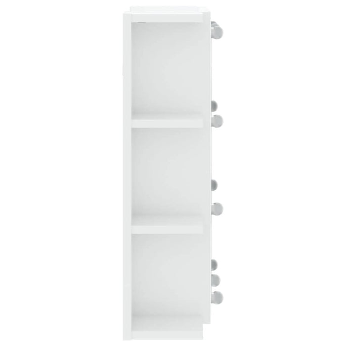 Dulap cu oglindă și LED, alb extralucios, 70x16,5x60 cm - WALTI WALTI
